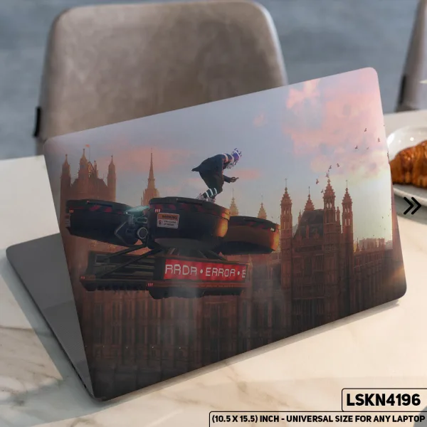 DDecorator Digital Urban City Gaming Matte Finished Removable Waterproof Laptop Sticker & Laptop Skin (Including FREE Accessories) - LSKN4196 - DDecorator