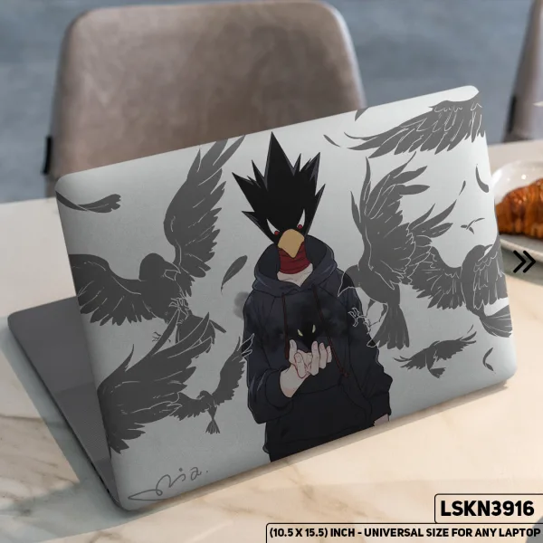 DDecorator Anime Character Illustration Matte Finished Removable Waterproof Laptop Sticker & Laptop Skin (Including FREE Accessories) - LSKN3915 - DDecorator