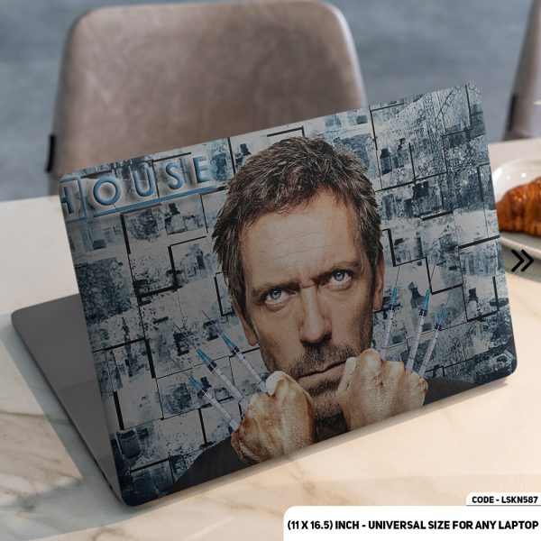 DDecorator House Tv Series Poster Matte Finished Removable Waterproof Laptop Sticker & Laptop Skin (Including FREE Accessories) - LSKN587 - DDecorator