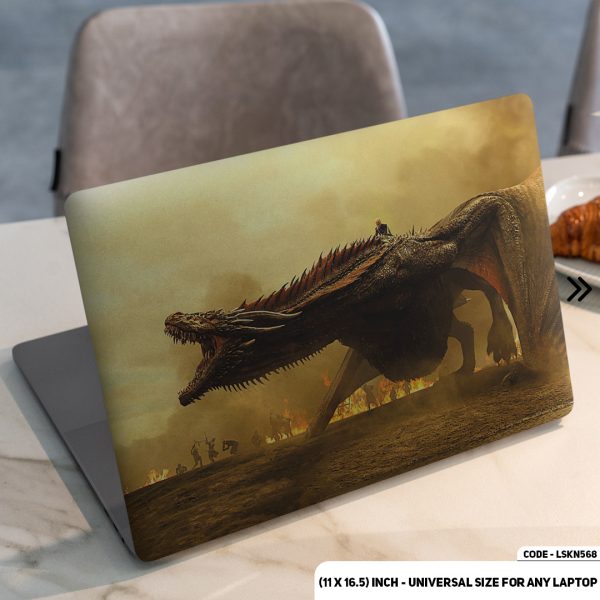 DDecorator Khaleesi on Dragon Game Of Thrones Matte Finished Removable Waterproof Laptop Sticker & Laptop Skin (Including FREE Accessories) - LSKN568 - DDecorator