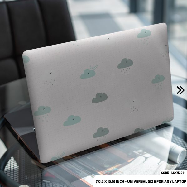 DDecorator Cute Cloud Seamless Pattern Matte Finished Removable Waterproof Laptop Sticker & Laptop Skin (Including FREE Accessories) - LSKN2041 - DDecorator