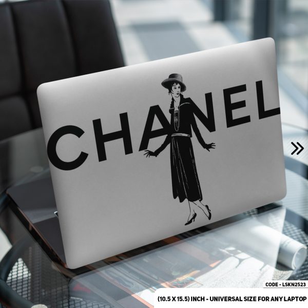 DDecorator Luxury Brand Iconic Pattern White Matte Finished Removable Waterproof Laptop Sticker & Laptop Skin (Including FREE Accessories) - LSKN2523 - DDecorator