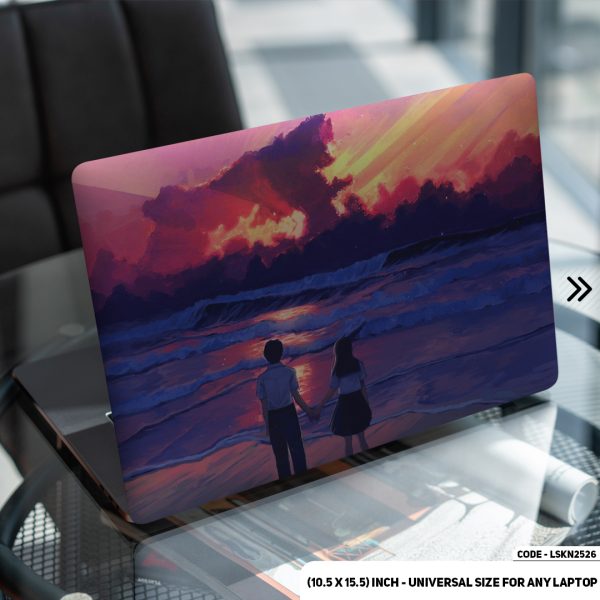 DDecorator Boy & Girl On The Horizon Matte Finished Removable Waterproof Laptop Sticker & Laptop Skin (Including FREE Accessories) - LSKN2526 - DDecorator