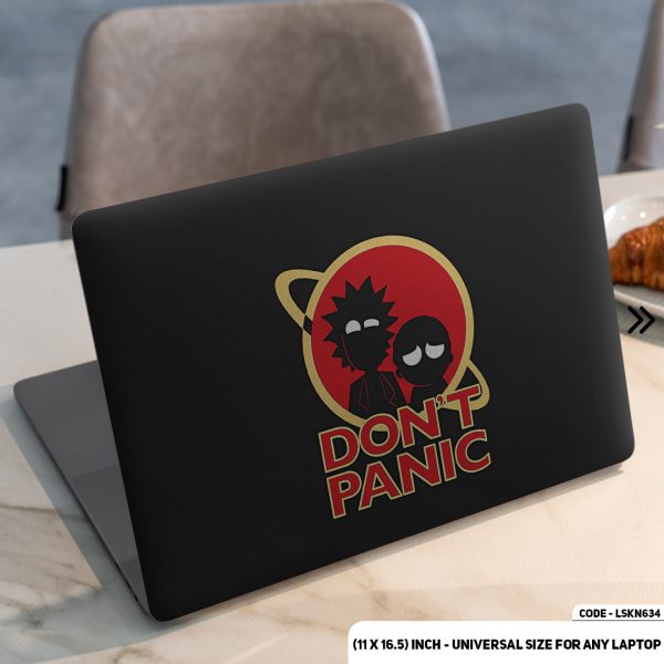 DDecorator Don't Panic & Rick And Morty Matte Finished Removable Waterproof Laptop Sticker & Laptop Skin (Including FREE Accessories) - LSKN634 - DDecorator
