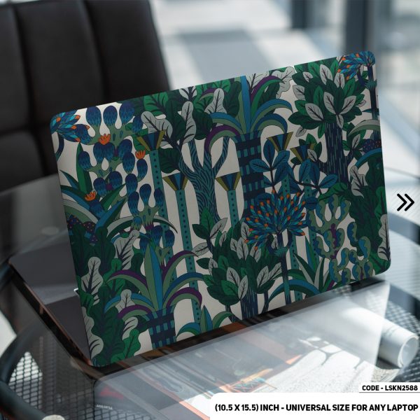 DDecorator Luxury Brand Iconic Flora Design Pattern Matte Finished Removable Waterproof Laptop Sticker & Laptop Skin (Including FREE Accessories) - LSKN2588 - DDecorator