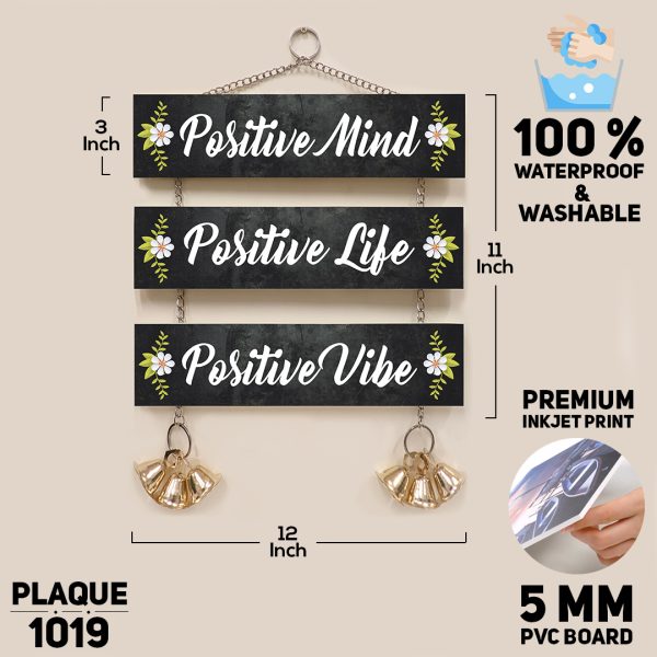 DDecorator Positive Mind - Life - Vibe Wall Plaque Home Decoration & Wall Decoration - PLAQUE1019 - DDecorator