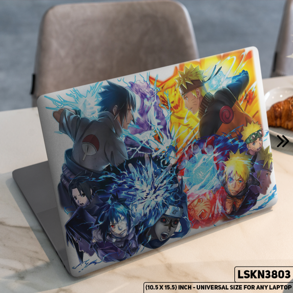 DDecorator NARUTO Anime Character Illustration Matte Finished Removable Waterproof Laptop Sticker & Laptop Skin (Including FREE Accessories) - LSKN3803 - DDecorator