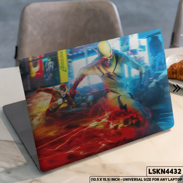 DDecorator Flash Justice League Matte Finished Removable Waterproof Laptop Sticker & Laptop Skin (Including FREE Accessories) - LSKN4432 - DDecorator