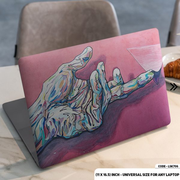 DDecorator Abstract Art with Adam Hand Matte Finished Removable Waterproof Laptop Sticker & Laptop Skin (Including FREE Accessories) - LSKN706 - DDecorator