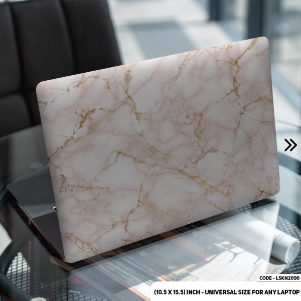 DDecorator Marble Texture Matte Finished Removable Waterproof Laptop Sticker & Laptop Skin (Including FREE Accessories) - LSKN2090 - DDecorator