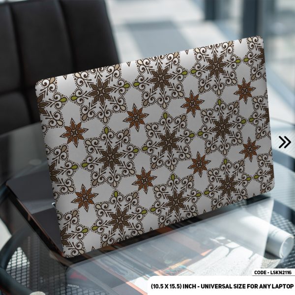 DDecorator Seamless Geomatric Pattern Matte Finished Removable Waterproof Laptop Sticker & Laptop Skin (Including FREE Accessories) - LSKN2116 - DDecorator