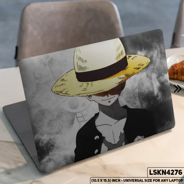 DDecorator One Piece Manga Series Monkey D. Luffy Straw Hat Matte Finished Removable Waterproof Laptop Sticker & Laptop Skin (Including FREE Accessories) - LSKN4276 - DDecorator