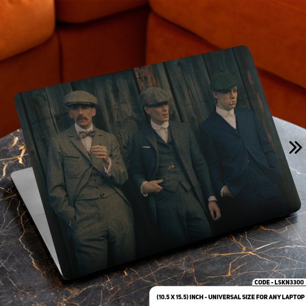 DDecorator Thomas Shelby & Boys - Peaky Blinders Matte Finished Removable Waterproof Laptop Sticker & Laptop Skin (Including FREE Accessories) - LSKN3300 - DDecorator