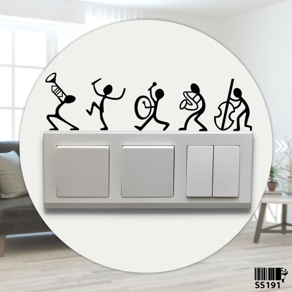DDecorator Stick Figure Band Wall Stickers & Decals Home Decor Wall Decor Removable Vinyl Wall Sticker - SS191 - DDecorator