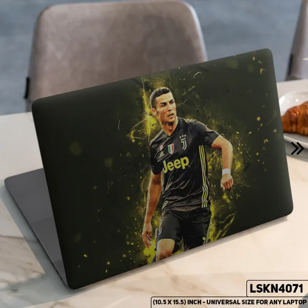DDecorator CR7 - Cristiano Ronaldo FIFA World Cup Matte Finished Removable Waterproof Laptop Sticker & Laptop Skin (Including FREE Accessories) - LSKN4071 - DDecorator