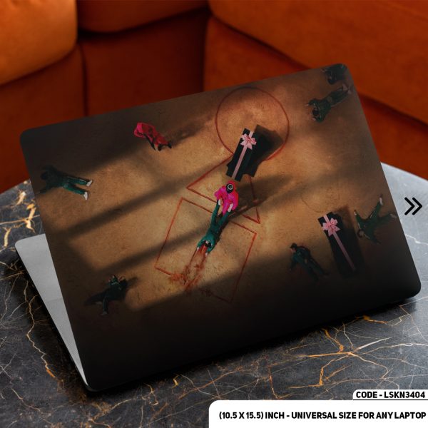 DDecorator Squid Game Iconic Game Matte Finished Removable Waterproof Laptop Sticker & Laptop Skin (Including FREE Accessories) - LSKN3404 - DDecorator