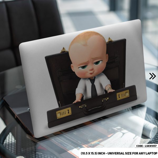 DDecorator The Boss Baby Matte Finished Removable Waterproof Laptop Sticker & Laptop Skin (Including FREE Accessories) - LSKN1057 - DDecorator