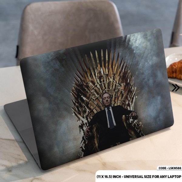 DDecorator House Of Cards & Game Thrones Matte Finished Removable Waterproof Laptop Sticker & Laptop Skin (Including FREE Accessories) - LSKN588 - DDecorator