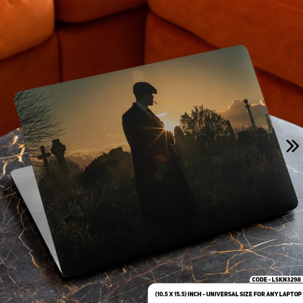 DDecorator Thomas Shelby - Peaky Blinders Matte Finished Removable Waterproof Laptop Sticker & Laptop Skin (Including FREE Accessories) - LSKN3298 - DDecorator