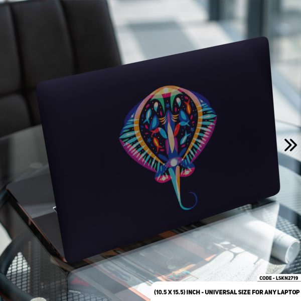 DDecorator Neon Sea Fish Matte Finished Removable Waterproof Laptop Sticker & Laptop Skin (Including FREE Accessories) - LSKN2719 - DDecorator