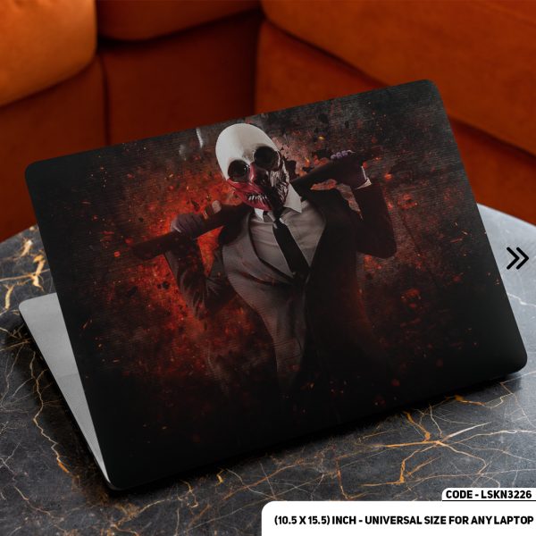 DDecorator Digital Spooky Men With Scary Face Matte Finished Removable Waterproof Laptop Sticker & Laptop Skin (Including FREE Accessories) - LSKN3226 - DDecorator