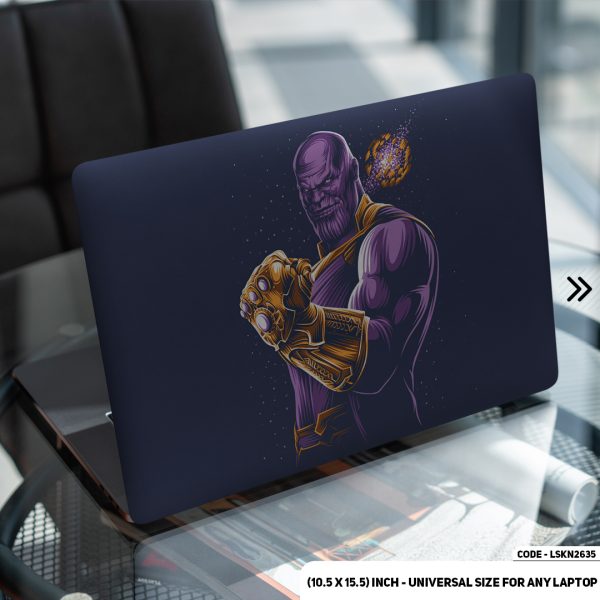 DDecorator Thanos Digital Illustration Matte Finished Removable Waterproof Laptop Sticker & Laptop Skin (Including FREE Accessories) - LSKN2635 - DDecorator