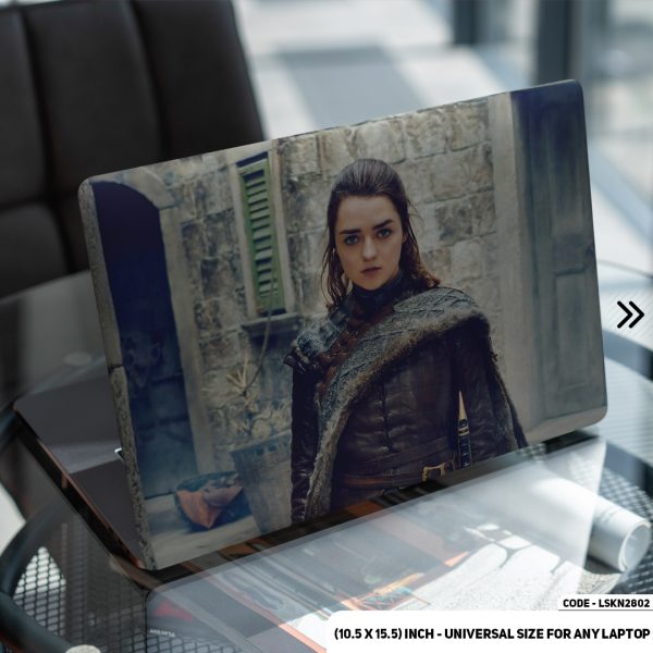 DDecorator GOT Arya Character Matte Finished Removable Waterproof Laptop Sticker & Laptop Skin (Including FREE Accessories) - LSKN2802 - DDecorator