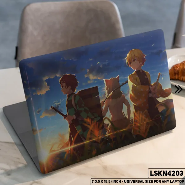 DDecorator Anime Character Digital Art Matte Finished Removable Waterproof Laptop Sticker & Laptop Skin (Including FREE Accessories) - LSKN4203 - DDecorator