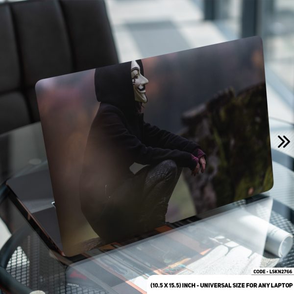 DDecorator Anonymous Boy Matte Finished Removable Waterproof Laptop Sticker & Laptop Skin (Including FREE Accessories) - LSKN2766 - DDecorator