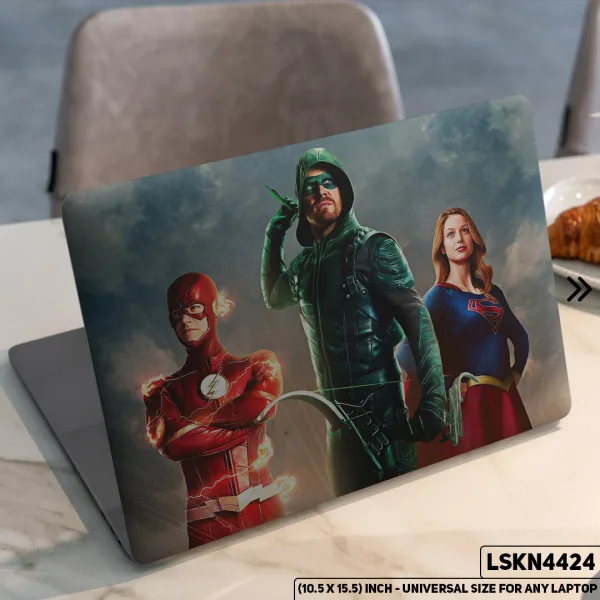 DDecorator Flash Justice League Matte Finished Removable Waterproof Laptop Sticker & Laptop Skin (Including FREE Accessories) - LSKN4424 - DDecorator