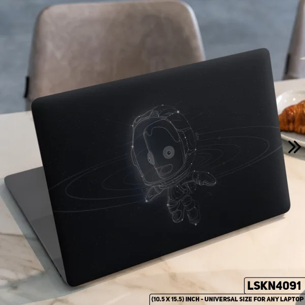 DDecorator Cartoon Astronauts Matte Finished Removable Waterproof Laptop Sticker & Laptop Skin (Including FREE Accessories) - LSKN4091 - DDecorator