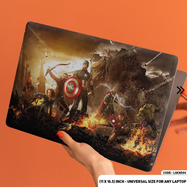 DDecorator Last Fight Of Avengers Matte Finished Removable Waterproof Laptop Sticker & Laptop Skin (Including FREE Accessories) - LSKN504 - DDecorator