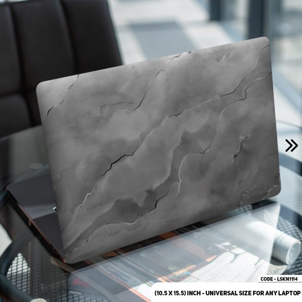 DDecorator Marble Texture Ash Matte Finished Removable Waterproof Laptop Sticker & Laptop Skin (Including FREE Accessories) - LSKN1114 - DDecorator