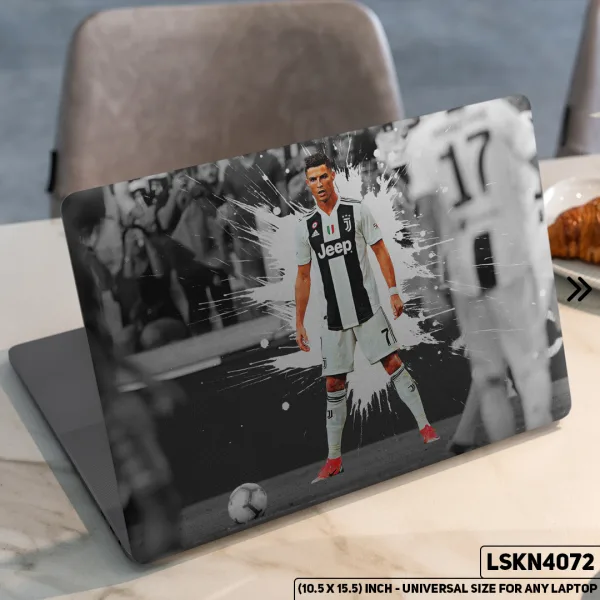 DDecorator CR7 - Cristiano Ronaldo FIFA World Cup Matte Finished Removable Waterproof Laptop Sticker & Laptop Skin (Including FREE Accessories) - LSKN4072 - DDecorator
