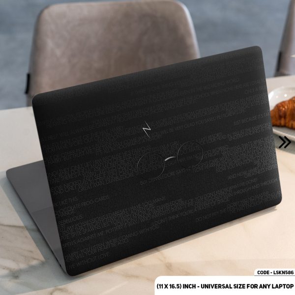 DDecorator Typography of Harry Potter Matte Finished Removable Waterproof Laptop Sticker & Laptop Skin (Including FREE Accessories) - LSKN586 - DDecorator