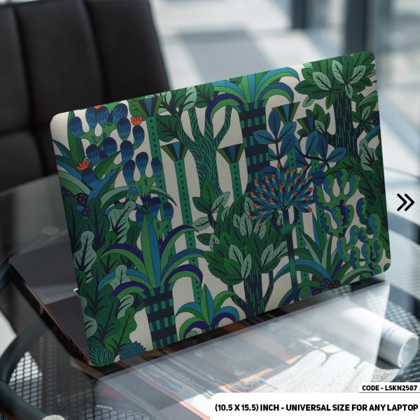 DDecorator Luxury Brand Iconic Flora Design Pattern Matte Finished Removable Waterproof Laptop Sticker & Laptop Skin (Including FREE Accessories) - LSKN2587 - DDecorator