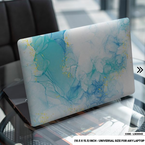 DDecorator Blue Marble Texture Matte Finished Removable Waterproof Laptop Sticker & Laptop Skin (Including FREE Accessories) - LSKN940 - DDecorator