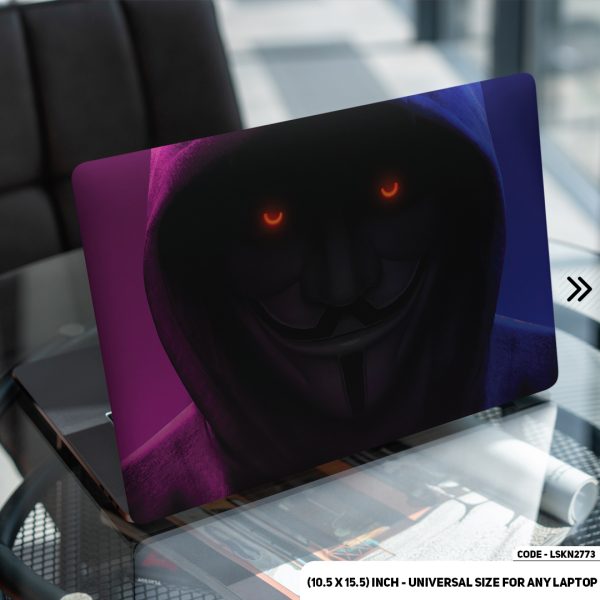 DDecorator Anonymous Boy Matte Finished Removable Waterproof Laptop Sticker & Laptop Skin (Including FREE Accessories) - LSKN2773 - DDecorator