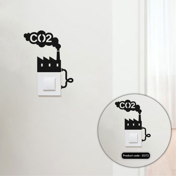 DDecorator CO2 Energy Saving Wall Stickers & Decals Home Decor Wall Decor Removable Vinyl Wall Sticker - SS172 - DDecorator