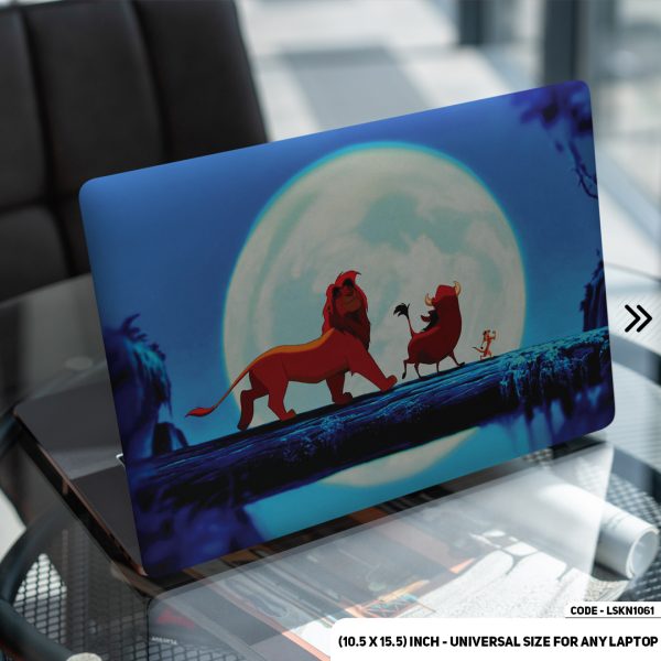 DDecorator The Lion King Wih HIs Friend Matte Finished Removable Waterproof Laptop Sticker & Laptop Skin (Including FREE Accessories) - LSKN1061 - DDecorator