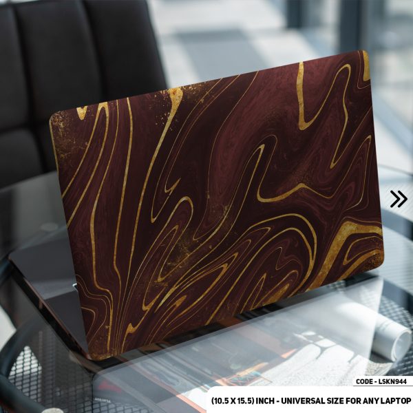 DDecorator Orange Marble Texture Matte Finished Removable Waterproof Laptop Sticker & Laptop Skin (Including FREE Accessories) - LSKN944 - DDecorator