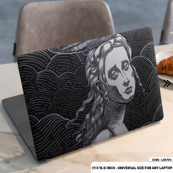 DDecorator Abstract Art with Woman Matte Finished Removable Waterproof Laptop Sticker & Laptop Skin (Including FREE Accessories) - LSKN704 - DDecorator