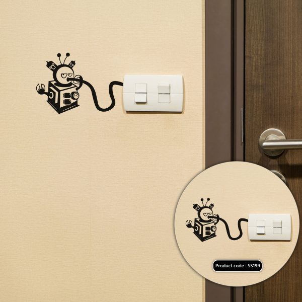 DDecorator Disney Robot Drinking Wall Stickers & Decals Home Decor Wall Decor Removable Vinyl Wall Sticker - SS199 - DDecorator
