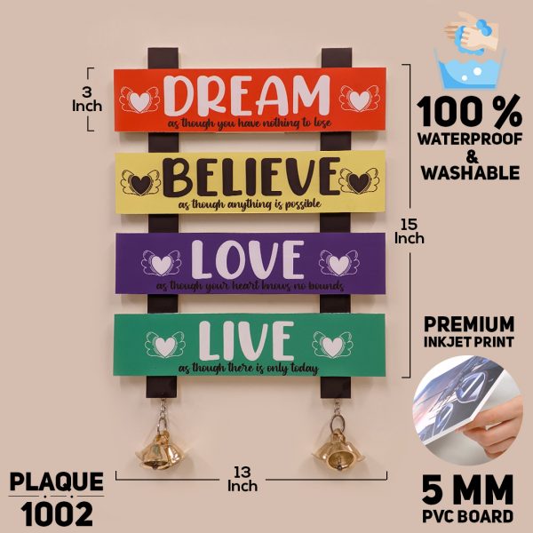 DDecorator Love & Live Wall Plaque Home Decoration & Wall Decoration - PLAQUE1002 - DDecorator