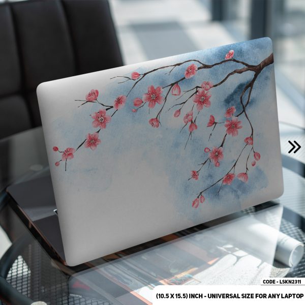 DDecorator Flower Pattern Floral Design Matte Finished Removable Waterproof Laptop Sticker & Laptop Skin (Including FREE Accessories) - LSKN2311 - DDecorator