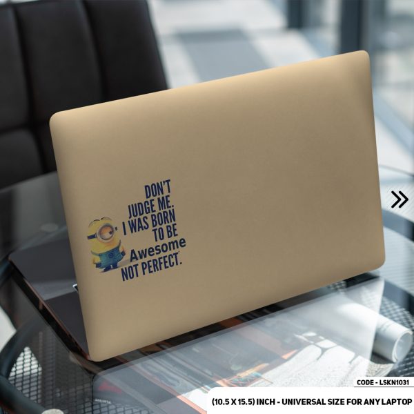 DDecorator Minions Matte Finished Removable Waterproof Laptop Sticker & Laptop Skin (Including FREE Accessories) - LSKN1031 - DDecorator