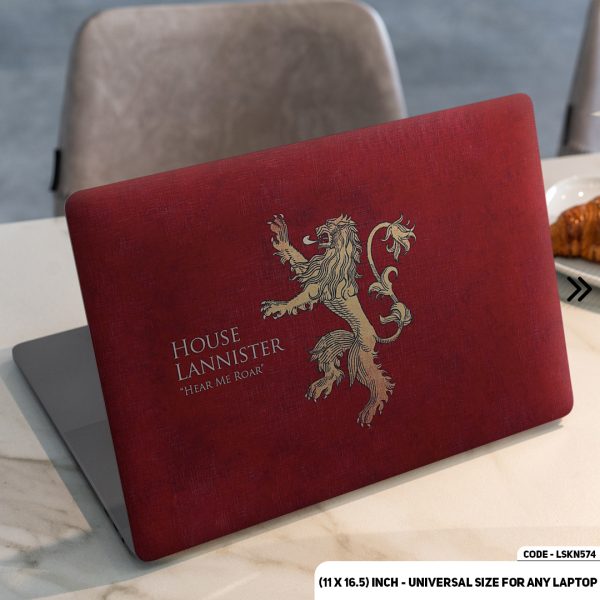 DDecorator House Lannister Game of Thrones Matte Finished Removable Waterproof Laptop Sticker & Laptop Skin (Including FREE Accessories) - LSKN574 - DDecorator