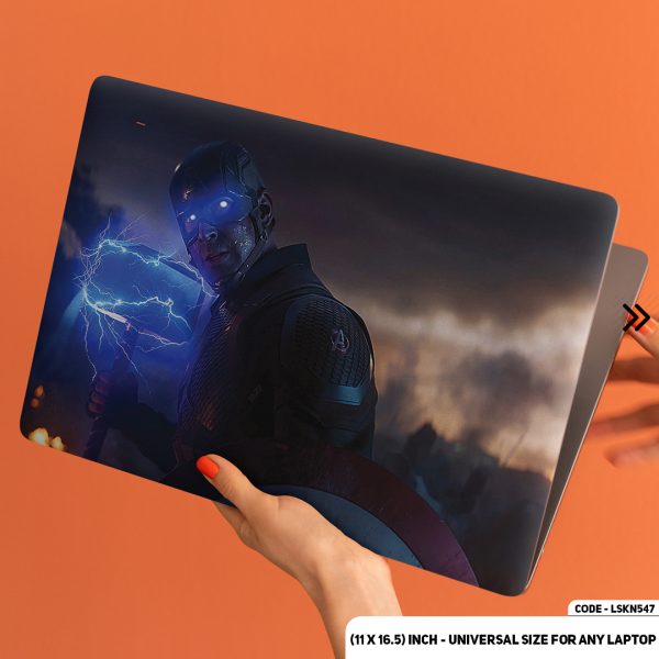 DDecorator Blue Eyes of Captaine America Matte Finished Removable Waterproof Laptop Sticker & Laptop Skin (Including FREE Accessories) - LSKN547 - DDecorator