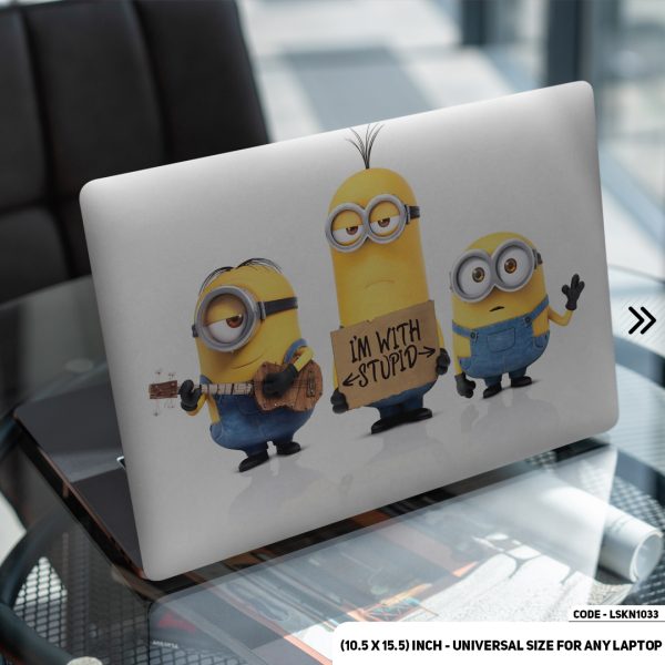 DDecorator Minions Matte Finished Removable Waterproof Laptop Sticker & Laptop Skin (Including FREE Accessories) - LSKN1033 - DDecorator