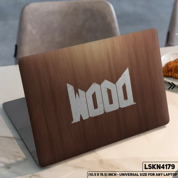 DDecorator Wood Texured Art Matte Finished Removable Waterproof Laptop Sticker & Laptop Skin (Including FREE Accessories) - LSKN4179 - DDecorator